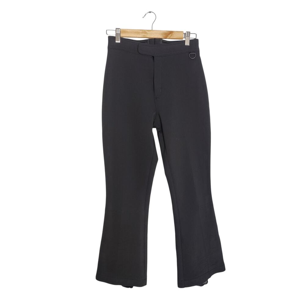Vintage 90s Schoeller Women's Size 8 Petite Black Flare Stirrup Ski Snow Pants